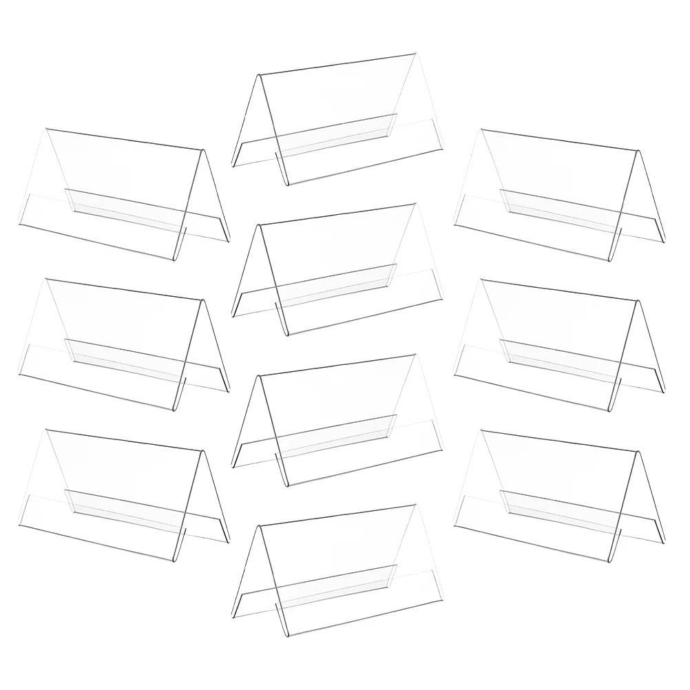 

10 Pcs Conference Table Card Clear Seating Stand Blank Desk Name Plate Display Holder Place Holders Acrylic Sign