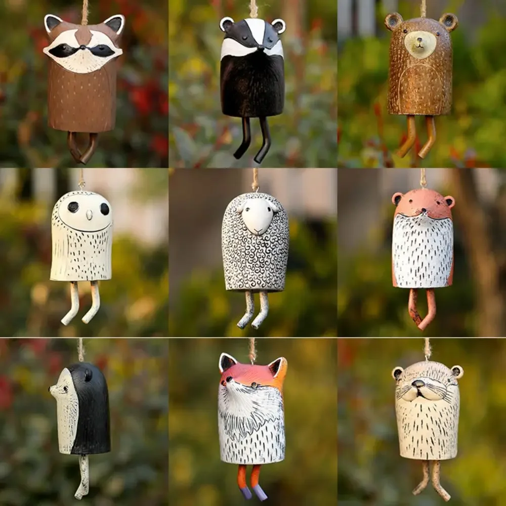 

Resin cute pet wind chime rural garden resin animal wind chime craftsmanship pendant home decoration festival gift