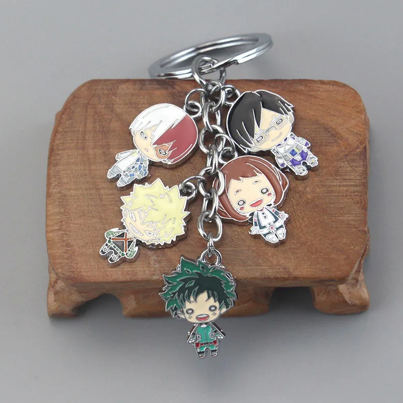 أنيمي بطلي كلية المينا المفاتيح الكرتون لطيف الشكل قلادة كيرينغ لمحبي أنيمي تأثيري الدعائم مجوهرات هدايا #4