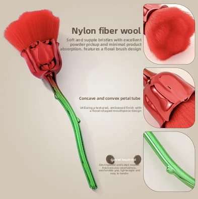 New Nail Art Rose Brush Nail Art Dust Removal Brush With Multiple Colors Optional Cleaning Brush Tools Fast Delivery Make2Days