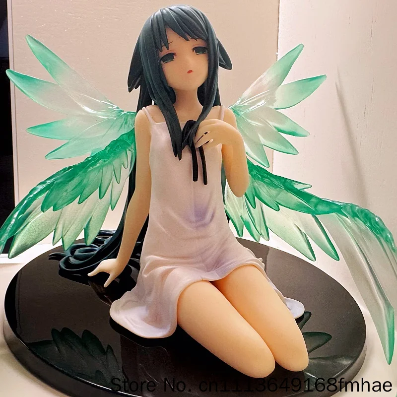 

Saya No Uta Full Painted Anime Figure, Cute Winged Girl Model, Kneeling Pose Pvc Statue Collectible Ornament Gift For Fans