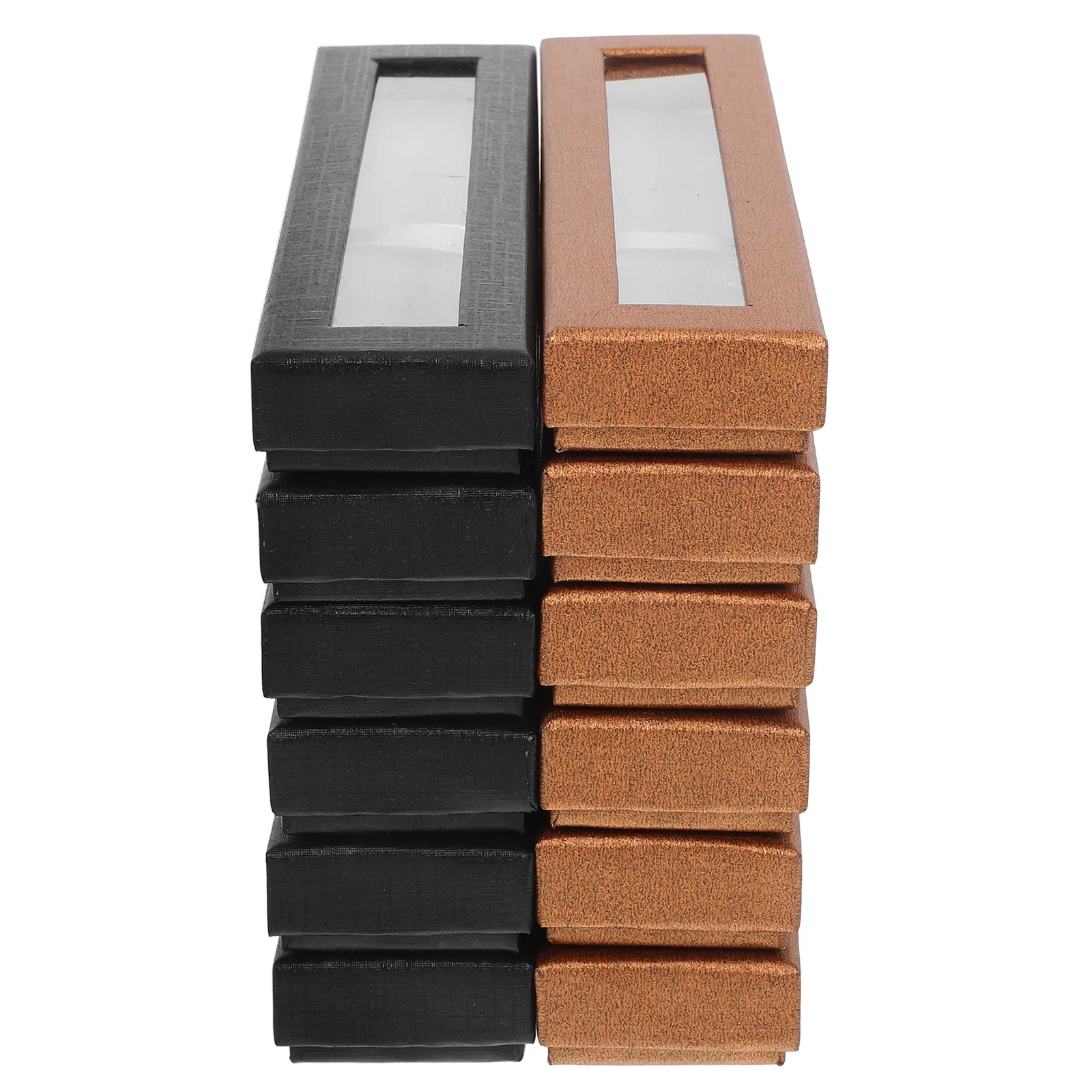 

12pcs Paper Pen Box Blank Cardboard Display Case With Clear Window For Fountain Ballpoint Pens Jewelry Storage Present Packaging