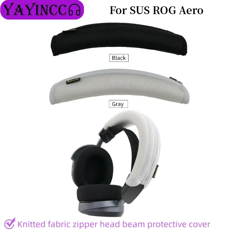 

Advanced feeling Headphone Head Beam Cover for ASUS ROG Aero Earphone Zipper knitted fabric headband protective cover