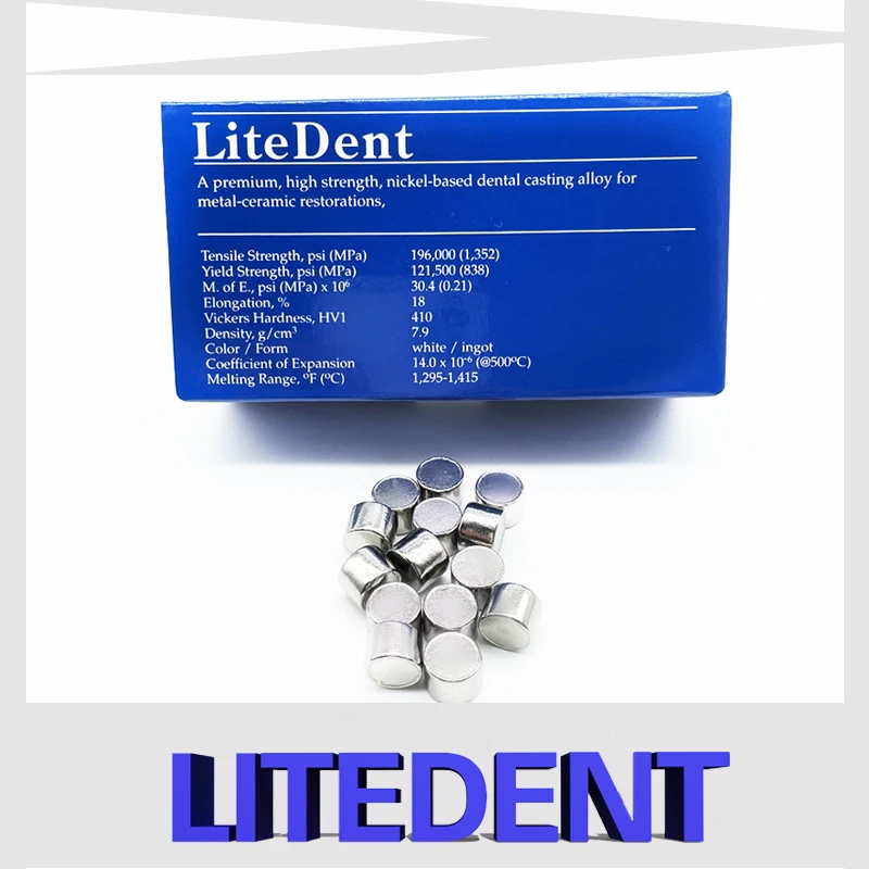 LiteDent-aleación Dental de níquel y cromo, 1000g, con Metal de berilio, para fundición de corona Dental