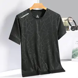 Men's T Shirt Camouflage Printed Running Sports Short Sleeved Round Neck Tees Thin Breathable Quick Drying Simple Fitness Sports