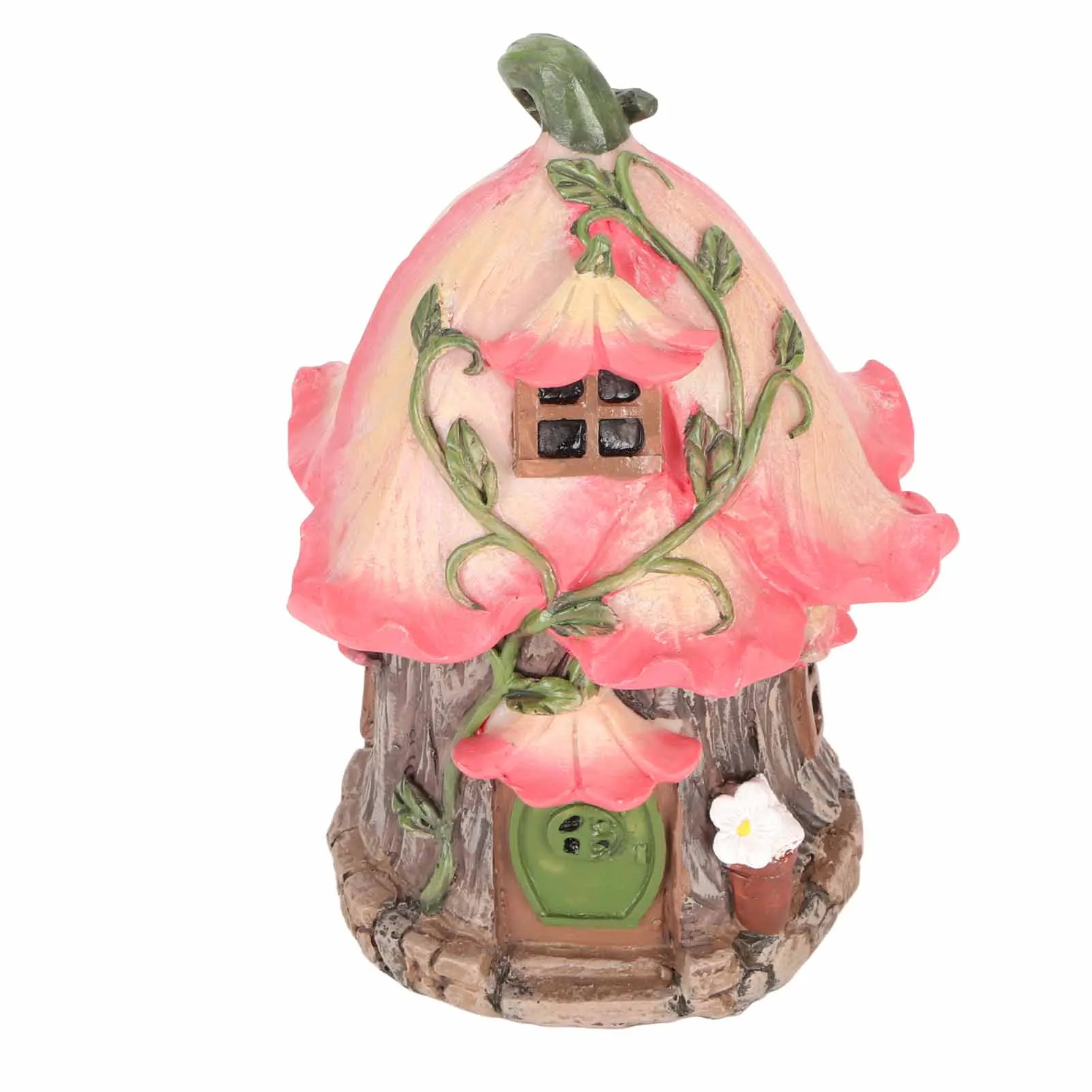 Garden Gnomes House Figurine Resin Dustproof Waterproof Gnome Fairy House Statue Ornament for Patio Backyard Countertop Decor