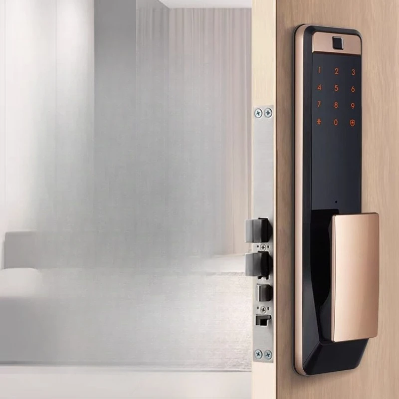 Smart lock, fingerprint password, swipe card key.