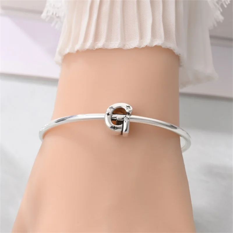 رائجة البيع 925 فضة ستار الشمس رسالة G الخرز تنوعا مجوهرات صالح الأصلي 925 سوار قلادة للنساء لتقوم بها بنفسك هدية #3