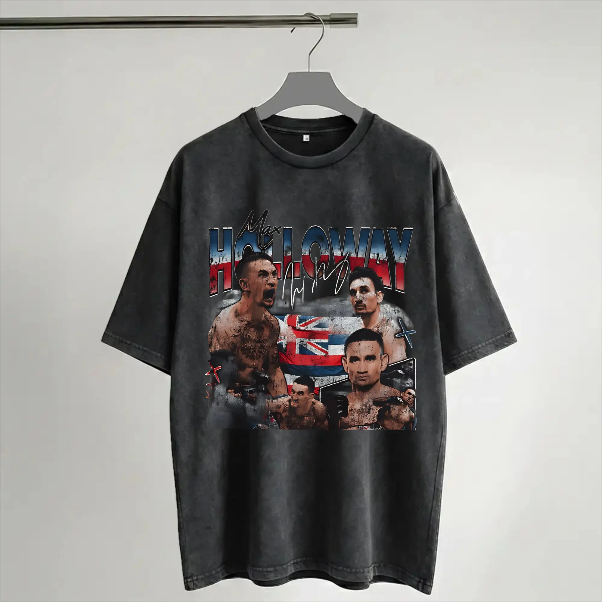 Maxs Blesseds Holloways Outfit Washed T Shirts for Men Women Streetwear Hip Hop T-Shirts Summer  Tees Tops Short Sleeve