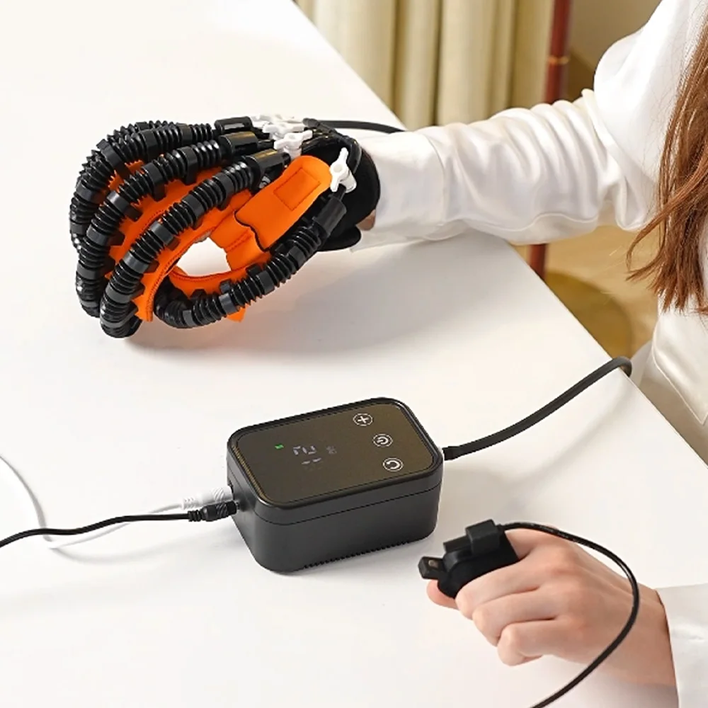 Hand Rehabilitation Robot Hand Massager Massage Gloves Braces Supports Bone Care Hand Training Stroke Hemiplegia Finger Trainer