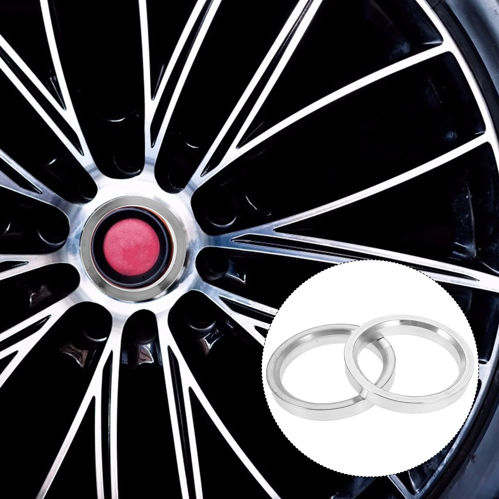

4Pcs Hub Centric Ring Lightweight Aluminum Alloy 60.1mm to 73.1mm Wheel Centering Ring Car Exterior Decoration Wheel Center