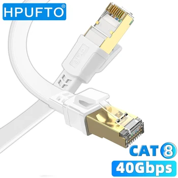 CAT8 oyun Ethernet kablosu 40Gbps 2000Mhz yüksek hızlı RJ45 ağ kabloları PC için Modem yönlendirici dizüstü anahtarı PS5 kedi 8 yama kablosu