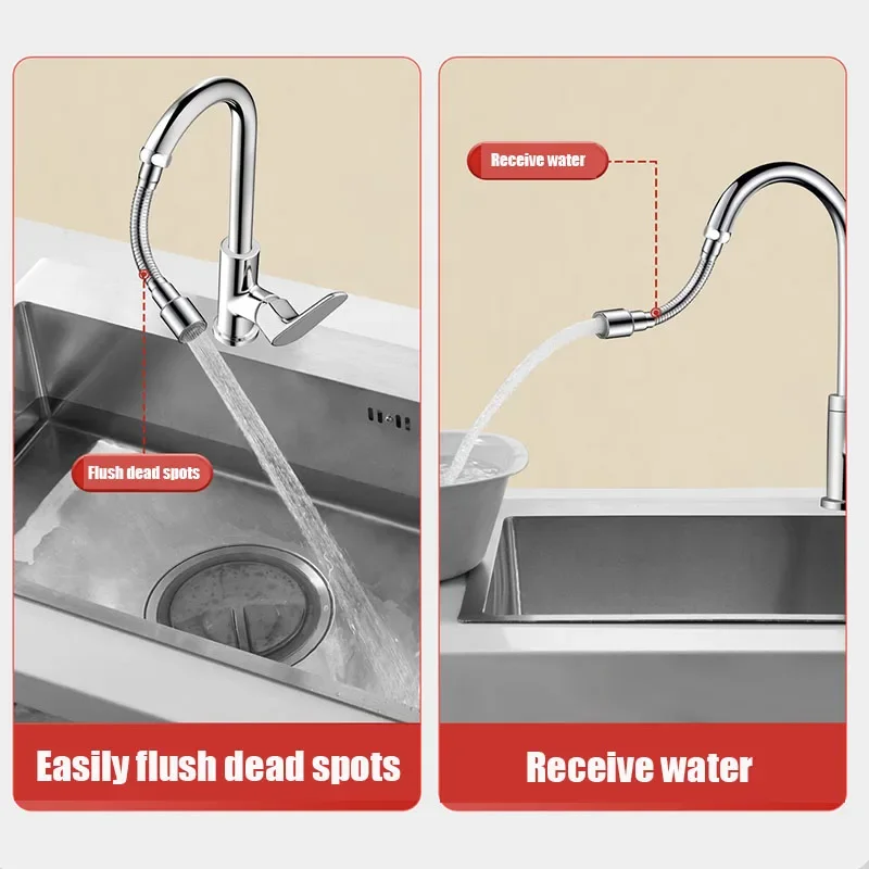 

Спринклер для кухонного крана из нержавеющей стали, водосберегающее устройство, удлиняющий вращающийся брызгозащищенный спринклер, удлинитель спрея, барботер