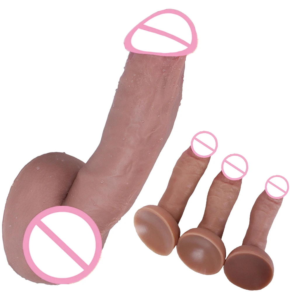 Realistic Dildo Skin Feeling Silicone Sex Toys For Women Big Penis With Suction Cup Female Masturbator Anal Product Adults Dick