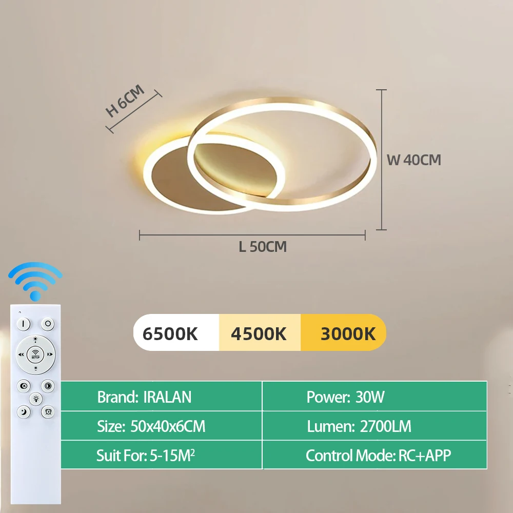 Moderne LED-plafondkroonluchter Verlichting voor thuis Woonkamer Studeerkamer Slaapkamer Dimbare plafondlamp Binnenverlichting decoratie Lampen - afbeelding 1