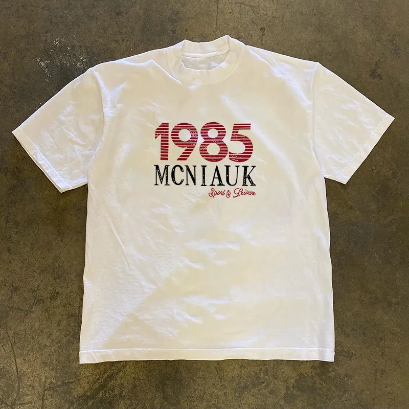 2026 Retro High Street Niche Digitaal T-shirt met korte mouwen Exclusief ontwerp Zomer Nieuw Casual Trend Top Fris en veelzijdig Y2k