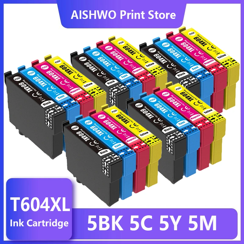 604 604XL T604 Compatible Ink Cartridge For Epson XP-2200 XP-2205 XP-3200 XP-3205 XP-4200 XP-4205 WF-2910DWF WF-2930DWF