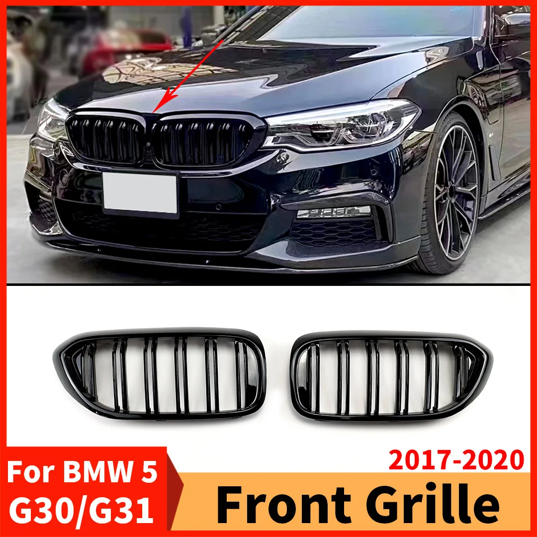 

Styling Front Bumper Grille Kidney Grill Inlet Grid Mesh Decoration Tuning Part For BMW G30 G31 5 Series 2017-2020 Accessories