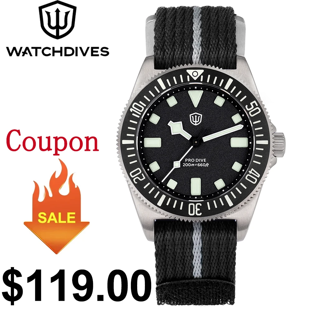 

Watchdives EXD 38 мм Титановые часы Сменные X Design VH31 Кварцевые часы с секундным механизмом Светящиеся водонепроницаемые 200 м
