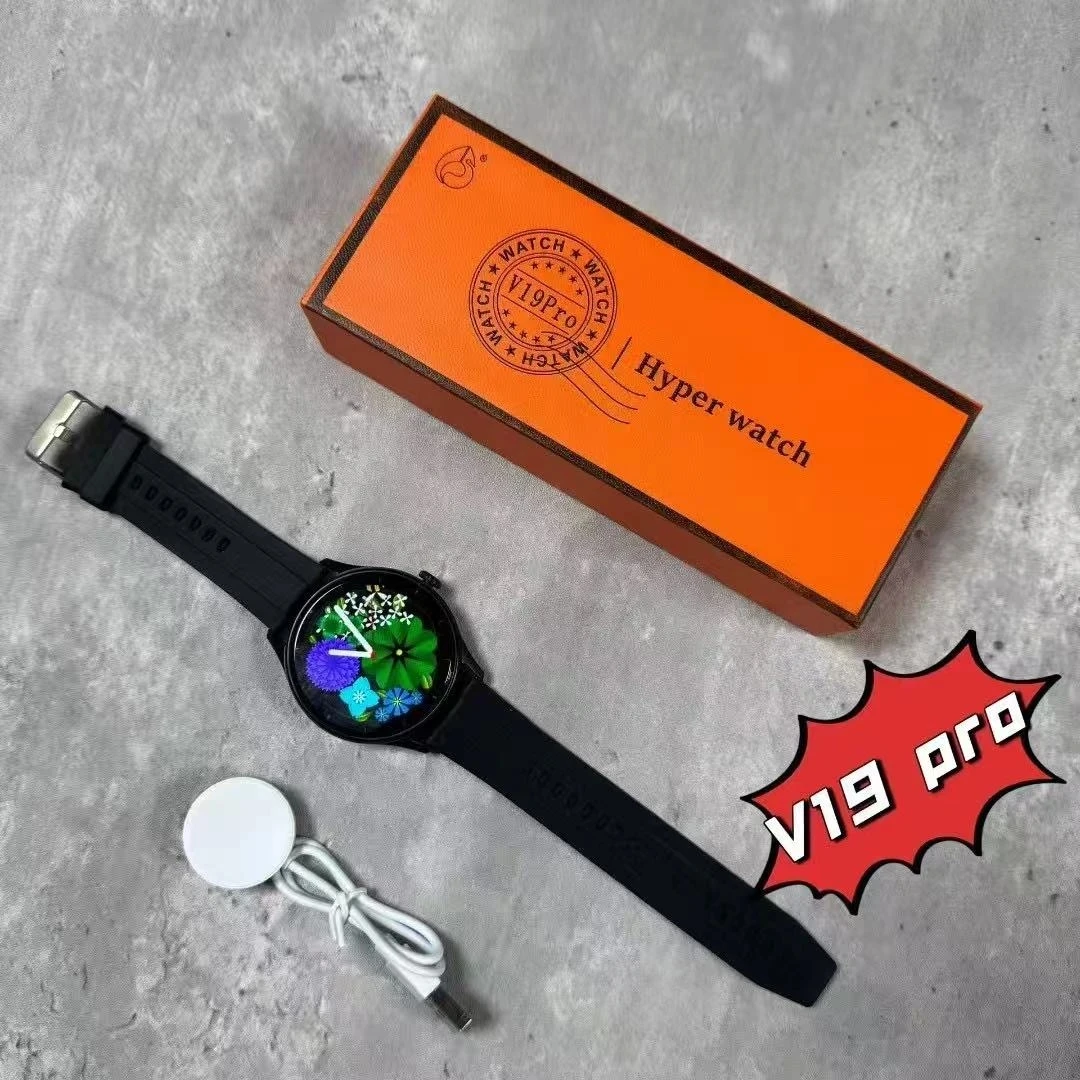 V19PRO Round Smart Watch with Bluetooth Calling, Music, Sports All-in-One, HD Screen.