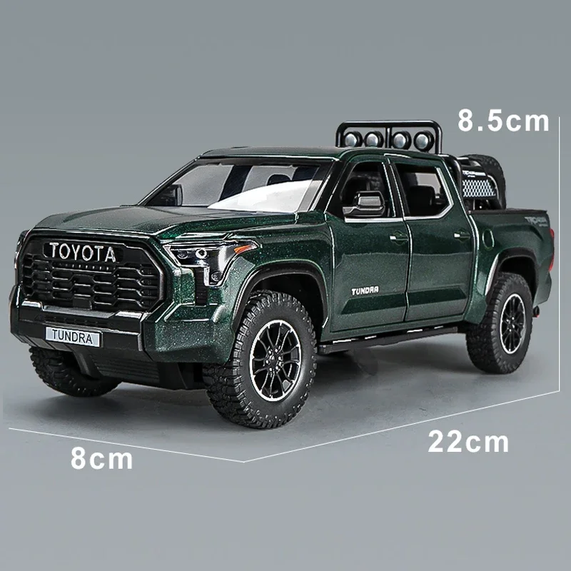 

1:24 Toyota Tundra Pickup Truck Diecast Alloy Pull Back Car Sound And Light Toys Collectable Diecasts Toy Vehicles Boy toy car