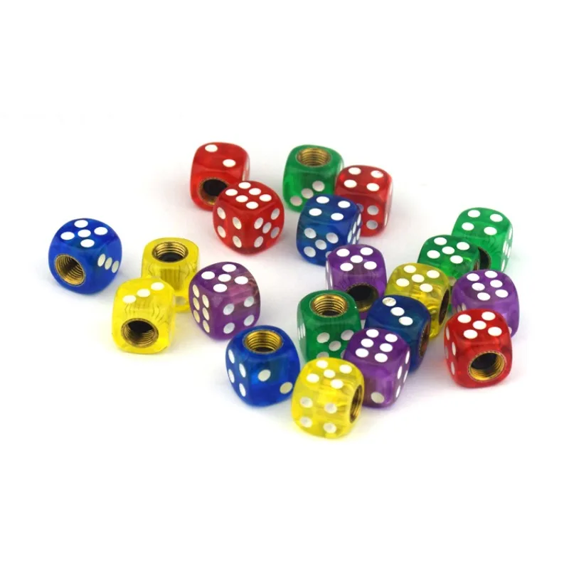 4Pcs Dice Tire Valv… - image
