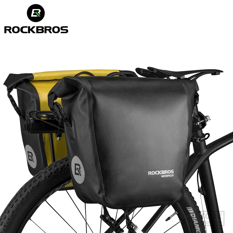 

ROCKBROS Bicycle Bag Waterproof 10-18L Portable Bike Pannier Rear Rack Tail Seat Trunk Pack Cycling MTB Accessories