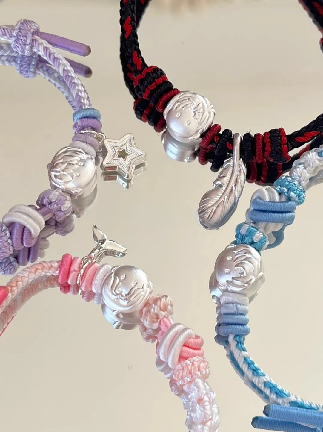 الحب والمساحة العميقة S999 فضة سوار حورية البحر ذيل كزافييه رافاييل سيلوس زين كاليب أنيمي اليد حبل التميمة هدية #1