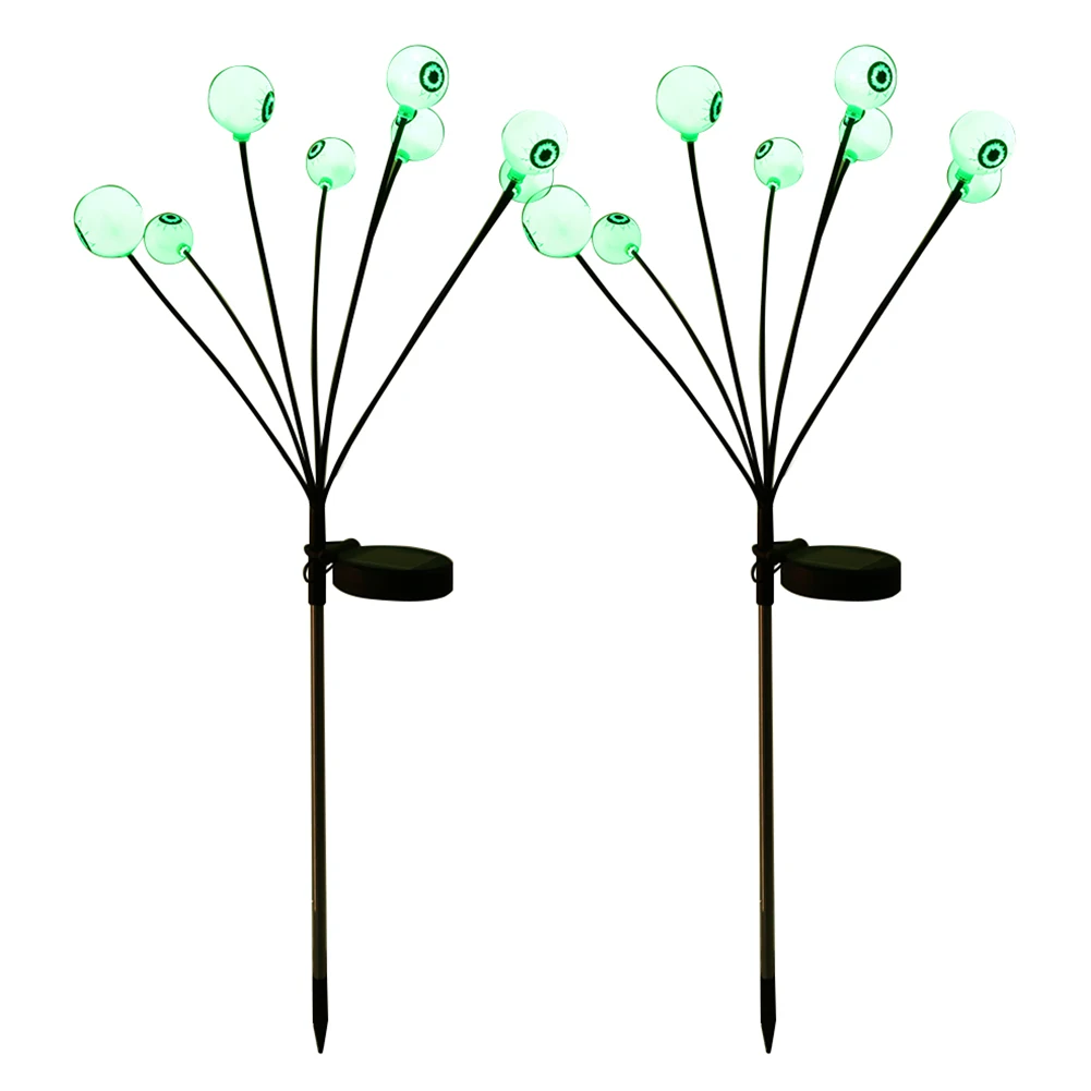 ديكور الهالوين مقلة العين الخضراء يتمايل اليراع ضوء IP65 مقاوم للماء الشمسية هالوين مسار الضوء يدوم حتى 20 ساعة مصباح حديقة بالطاقة الشمسية #4