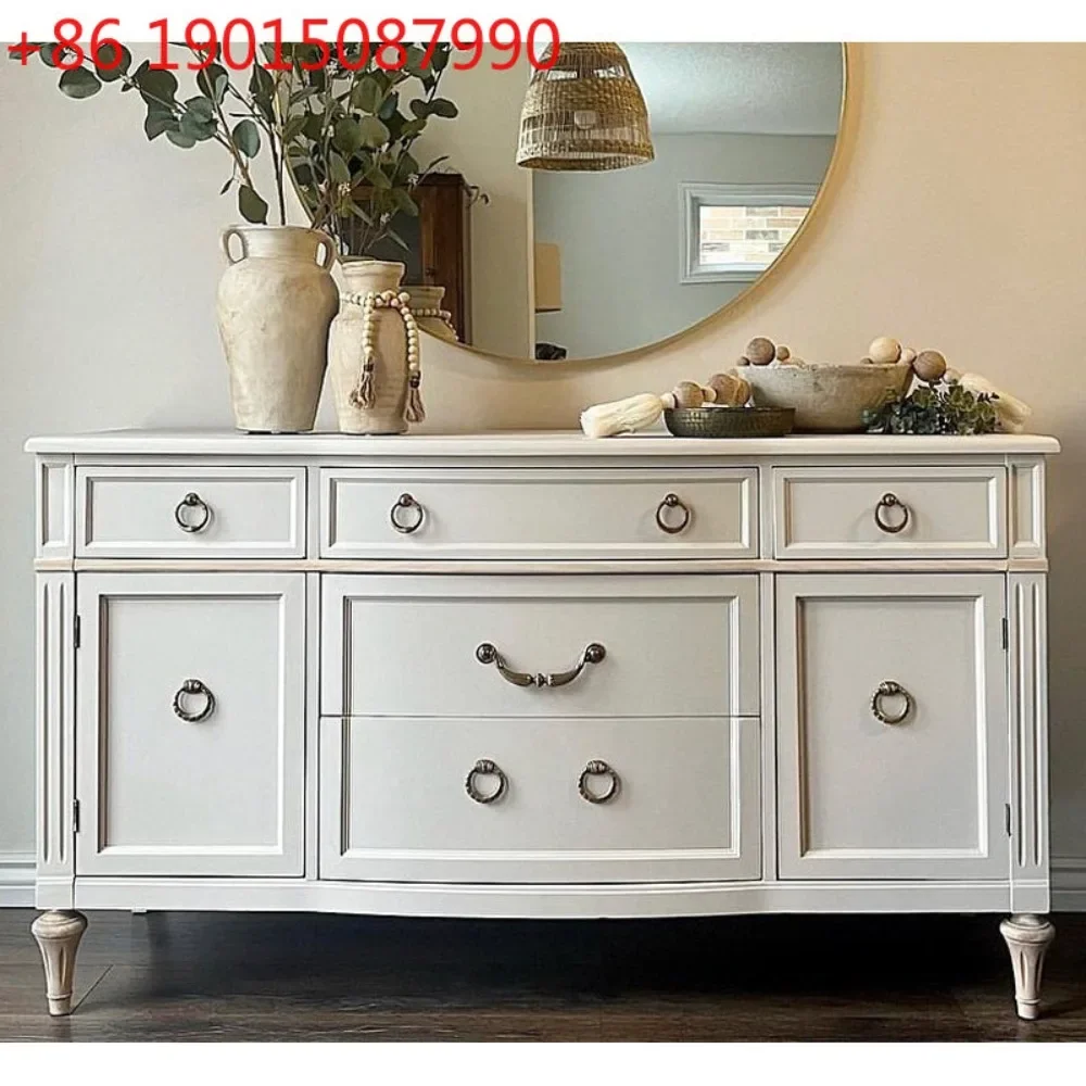 

American simple modern solid wood dining side cabinet