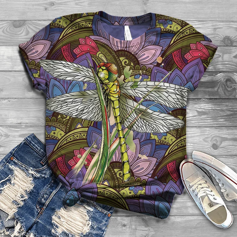 

Cartoon dog fun women's T-shirt cute 3D printed T-shirt casual short sleeved top round neck women