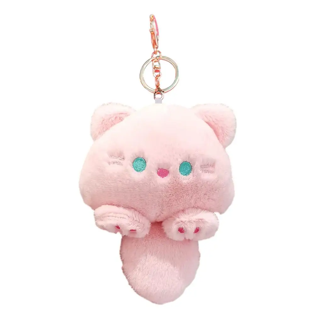 Kawaii Small Cat Kitten Plush Doll Cartoon Soft Stuffed Plushie Girl\'s Bag Keychain Hanging Pendant Toys