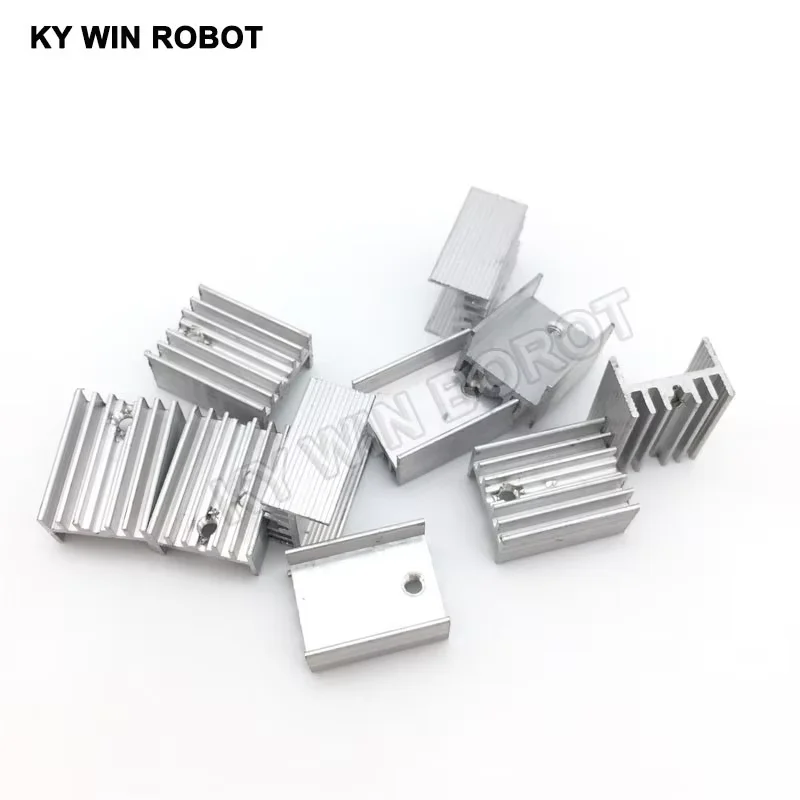 10 Stück Aluminium TO-220 Kühlkörper TO 220 Kühlkörper Transistor Kühler TO220 Kühler Kühlung 20*15*10MM