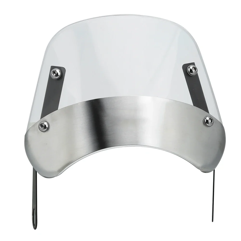 

Transparent Universal Vintage Motorcycle Windscreen - Windshield Wind Deflector Modification Part, Classic Look & Effective Wind