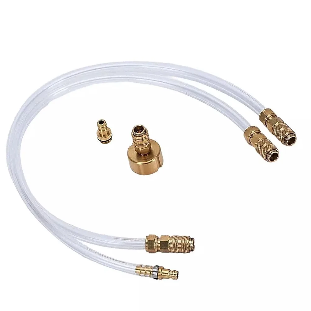 For Seastar Style Hydraulic Steering Bleed Kit 2 pcs Brass Components Clear PVC Tube for Boat Sterndrive Inboard Use