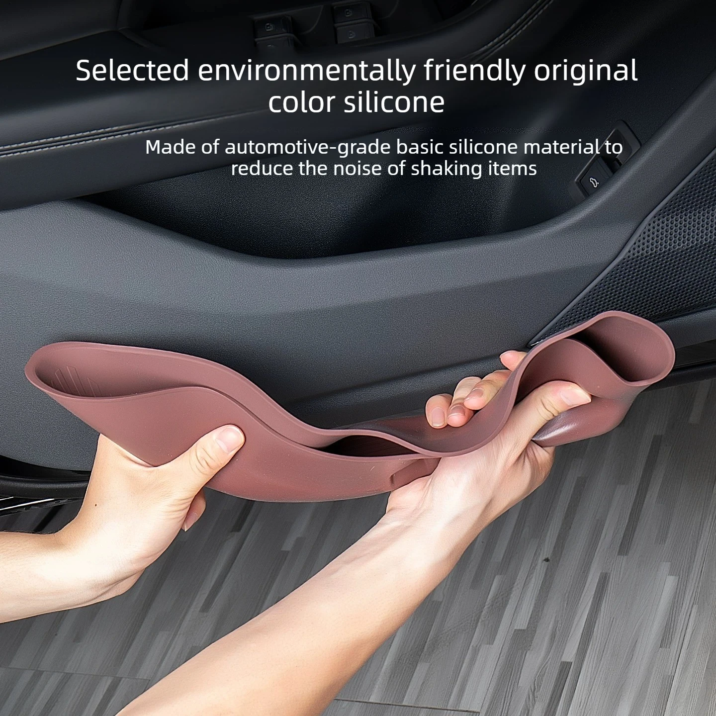 LHD For 2026 Audi A6L C9 Door Storage Box Door Slot Pad Silicone Storage Car Interior Accessories 4