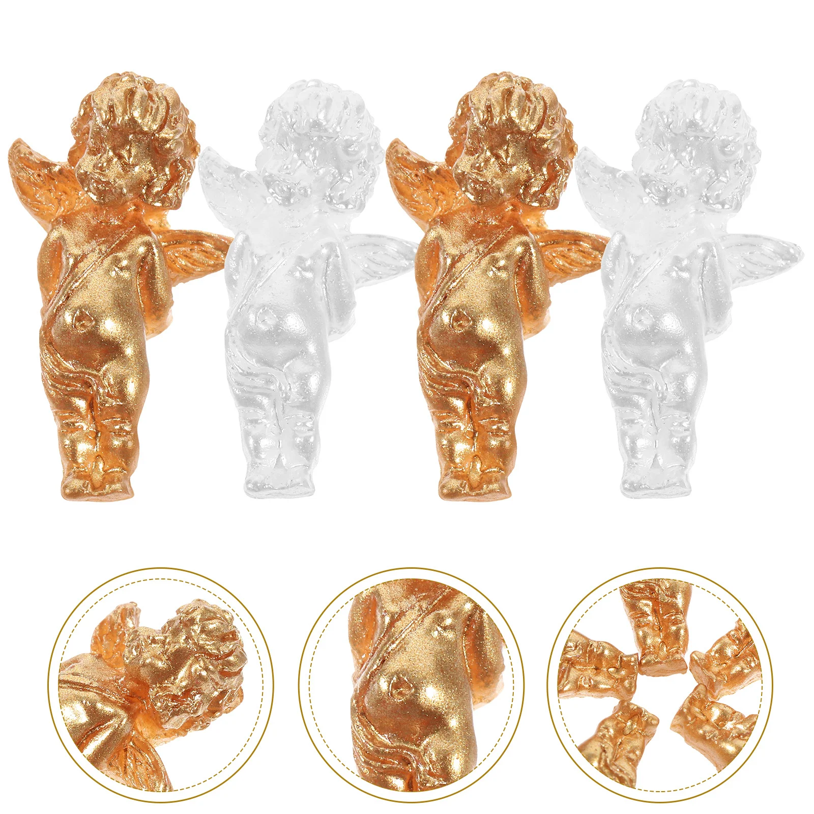 

80Pcs Resin Angel Nail Art Charms Vintage Decorative DIY Manicure Elegant Stylish Unique Accessories Nail Charms