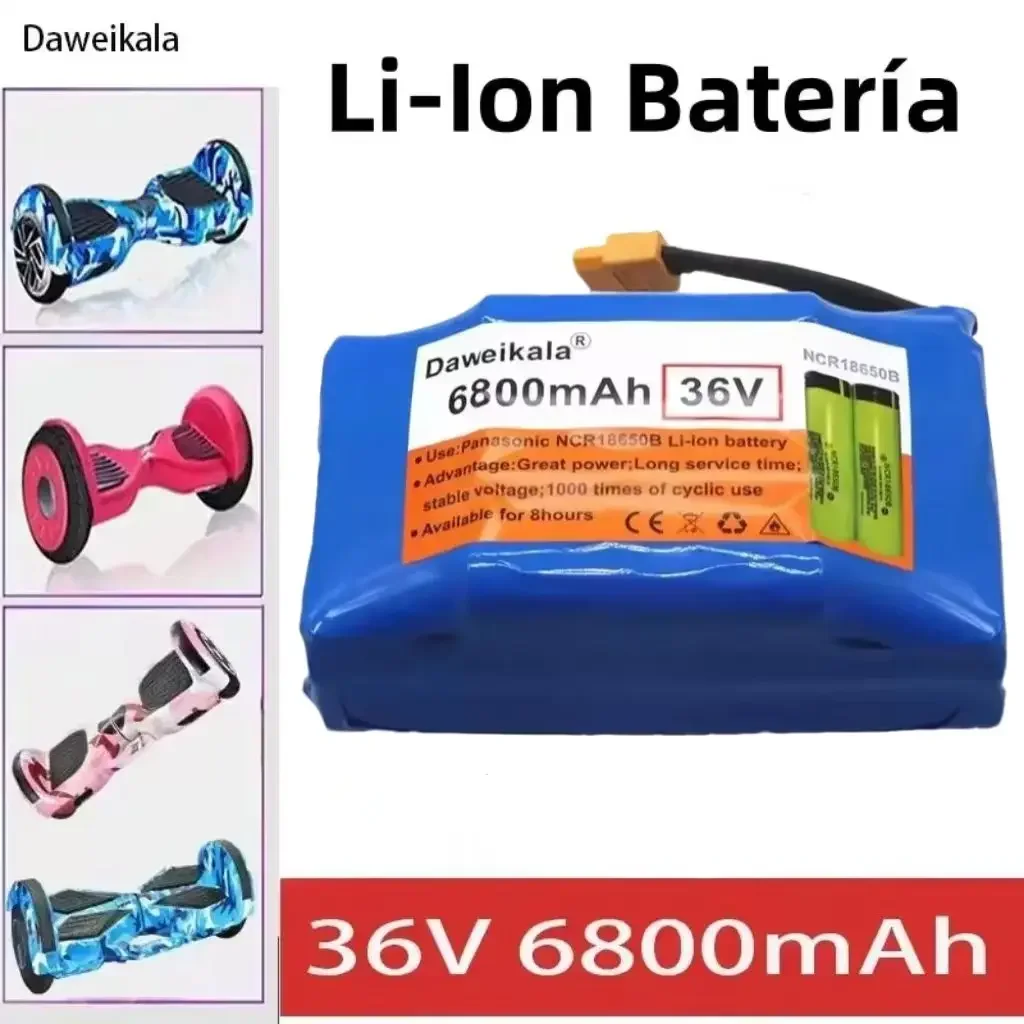 36V 6800mAh 10S2P Lithium-Ionen-Ersatzakku, selbstbalancierender Elektro-Einrad-Akku mit Federungseinheit