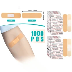 Bandagem impermeável respirável Band Aid, curativo de primeiros socorros, fita médica, gesso ferida, Kits de emergência, 100 Pcs/Lot
