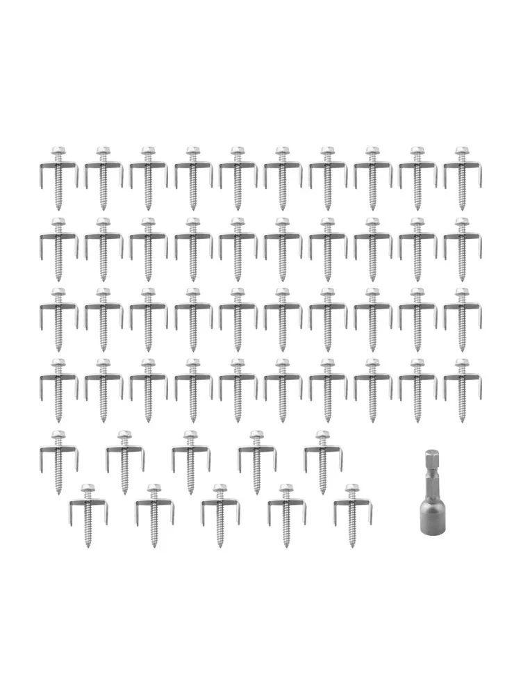 

Simplify Your Fencing Projects with These Reliable 304 Stainless Steel Fasteners Includes Hex Adapter in Every Pack of 50