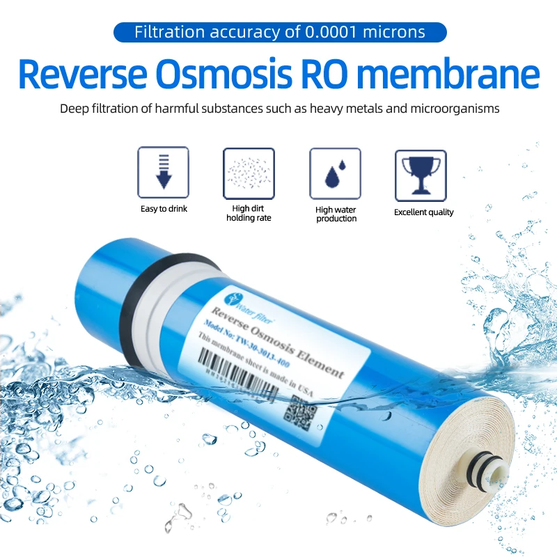 Reemplazo de filtro de membrana RO de ósmosis inversa, sistema de agua, 3213-800GPD