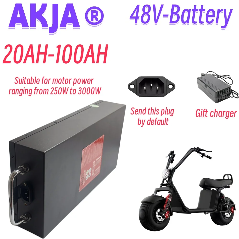 

Air fast transportation 48V New Full Capacity Power 18650 Lithium Battery 20ah-100ah Lithium Battery Pack Suitable for 250-2000W