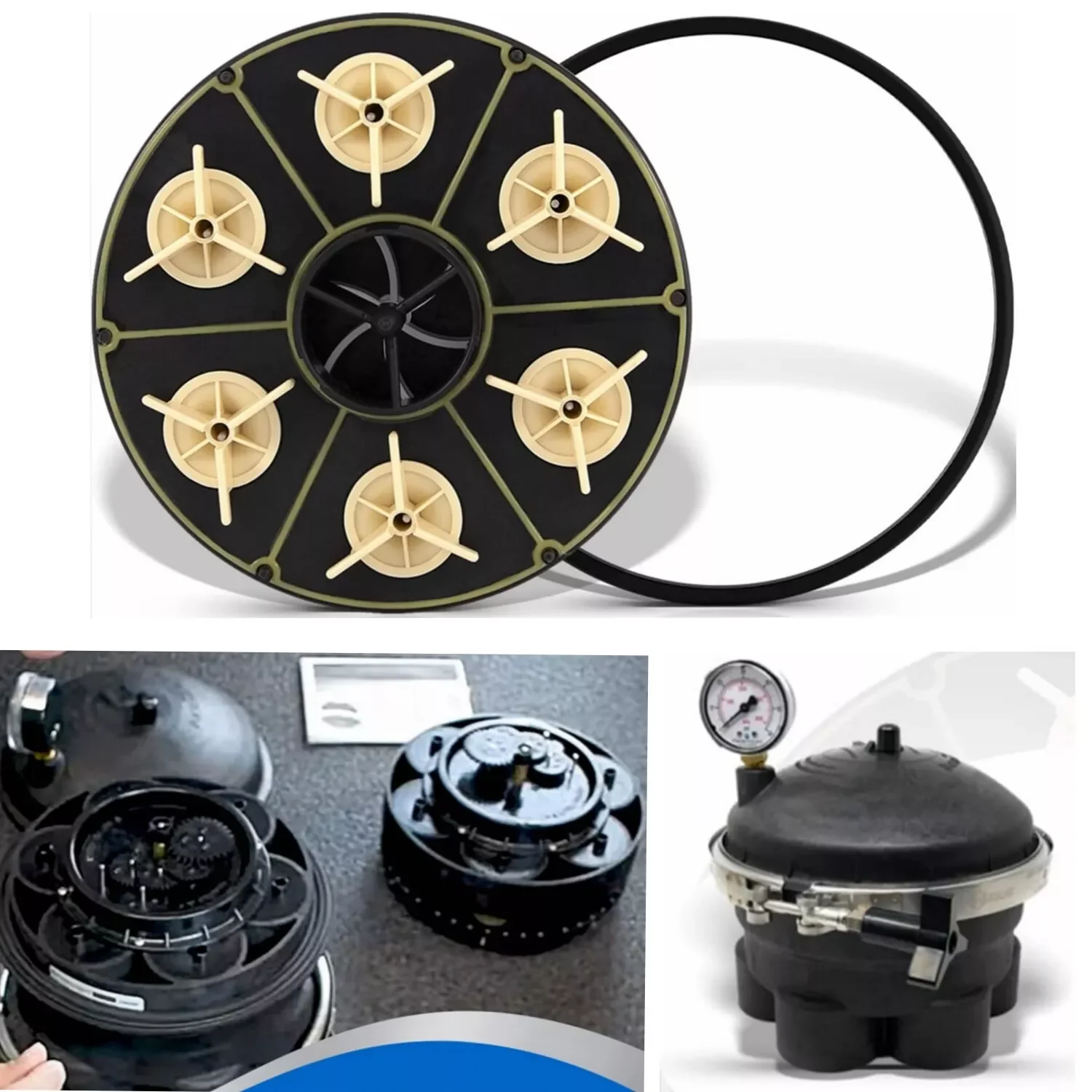 6 Port Module Water Valve with Valve Shell O-ring for Paramount 004-302-4408-00 for in Floor Pool Cleaning