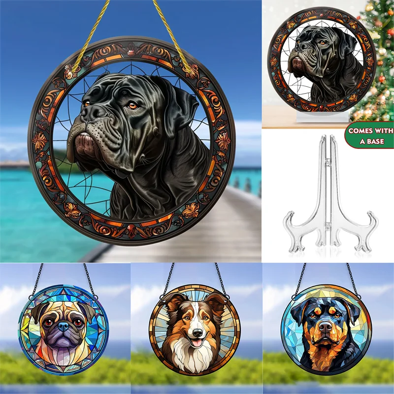 Pet acrylic wall decoration,Room Gift,German Shepherd Dog, Labrador Dog, Hound Dog,Bulldog,Husky,Home,Window decoration pendant