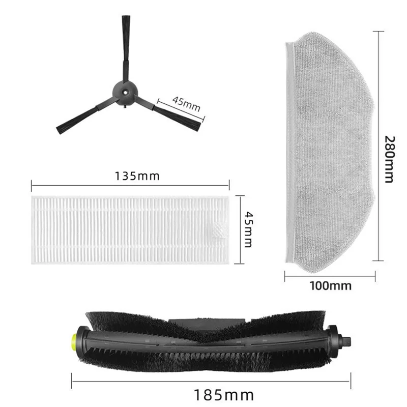 قطع غيار بديلة لمكنسة كهربائية روبوت ، X100 ، S10 MAX ، ملحقات
