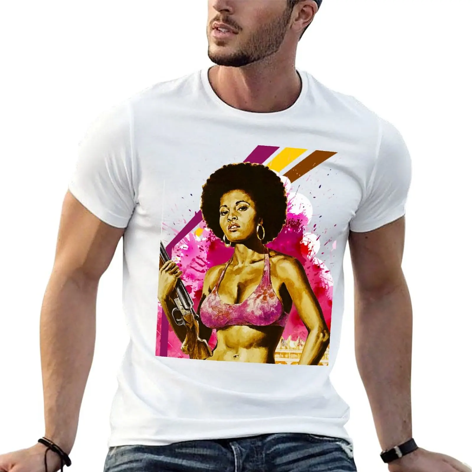 Camiseta Coffi Brown, Camiseta Esencial para Hombre, 100% Algodón