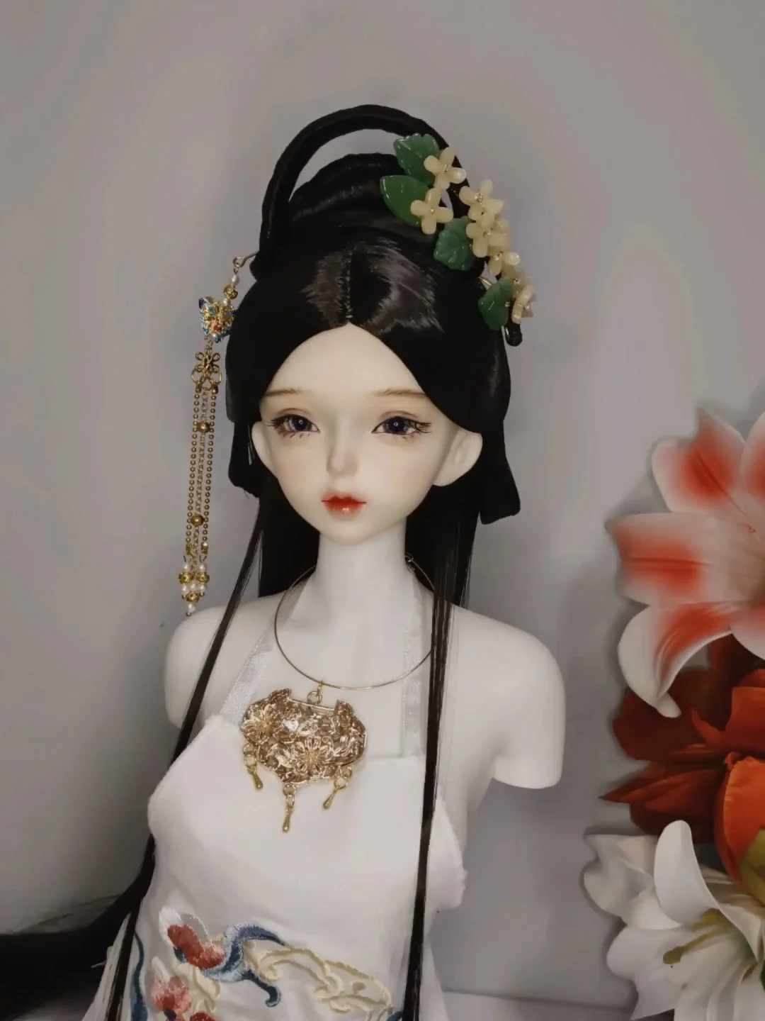 1/4 1/3 BJD Puppe Perücken Altes Kostüm Hanfu Vintage Stil Langes Haar Fee Perücke Für MSD SD13 Mädchen SSDF Onkel Zubehör A1687