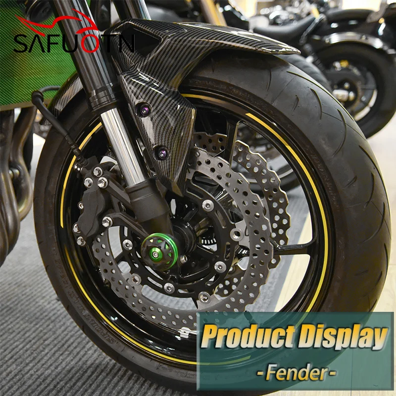 가와사키 Z900 ZR900F 2017-2024 2023 2022 2021 오토바이 휠 스플래시 가드 액세서리용 프론트 타이어 허거 펜더 머드가드