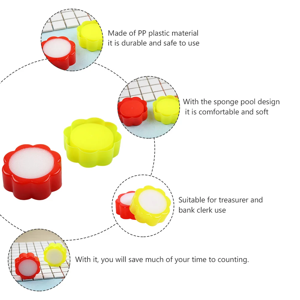 10 szt. Gąbka do liczenia pieniędzy Ręczne urządzenie na mokro Palec Maszyna Koperta Bankier Dostarcza Zaimplementuj Biuro Skarbników
