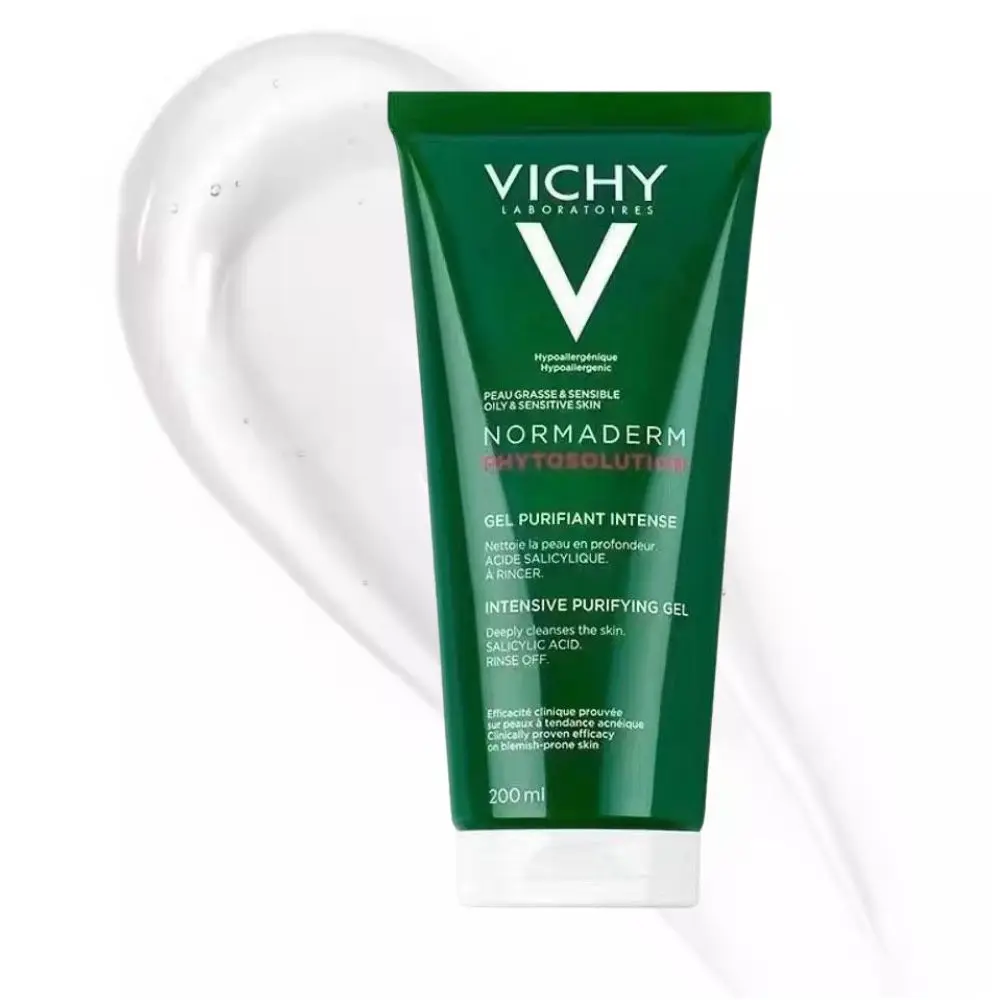 

VICHY Очищающий гель против прыщей, смешанный тип кожи, контроль жирности, нежно очищает поры, разглаживает кожу, увлажняющее очищающее средство для лица, 200 мл